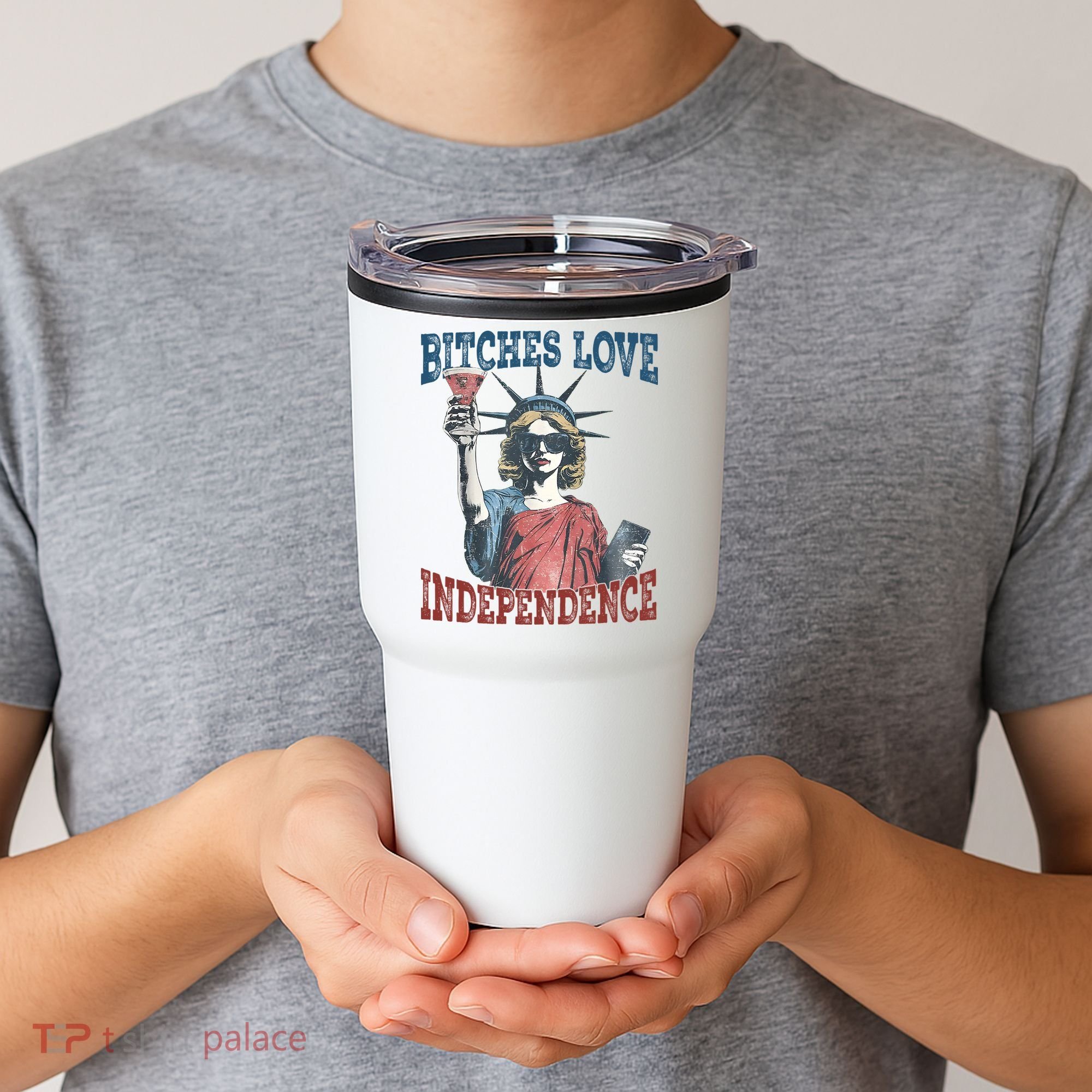 Retro Bitches Love Independence Funny Tumbler
