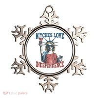 Retro Bitches Love Independence Funny Ornament thumb 0