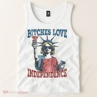 Retro Bitches Love Independence Funny Tank Top thumb 2