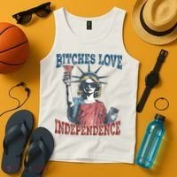 Retro Bitches Love Independence Funny Tank Top thumb 4