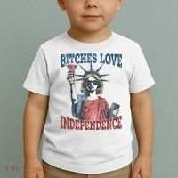 Retro Bitches Love Independence Funny Toddler T-Shirt thumb 2