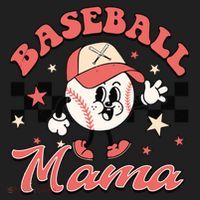 Retro Baseball Mama Hat Checkered Women's Sweatshirt thumb 2