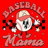 Retro Baseball Mama Hat Checkered Santa Hat thumb 1