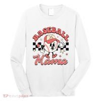 Retro Baseball Mama Hat Checkered Long Sleeve Shirt thumb 0