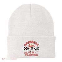 Retro Baseball Mama Hat Checkered Beanie thumb 0