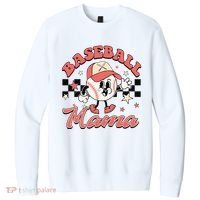 Retro Baseball Mama Hat Checkered V.I.T. Fleece Crew Sweatshirt thumb 0