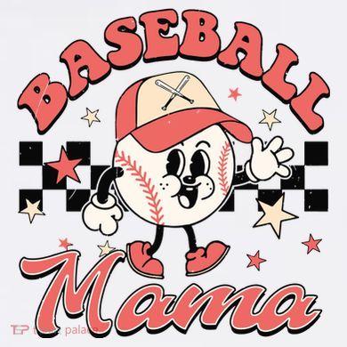 Retro Baseball Mama Hat Checkered V.I.T. Fleece Crew Sweatshirt