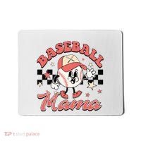Retro Baseball Mama Hat Checkered Mousepad thumb 0