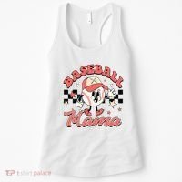 Retro Baseball Mama Hat Checkered Women's Tank Top thumb 0