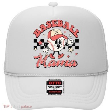 Retro Baseball Mama Hat Checkered Hat
