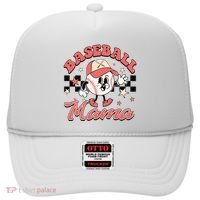 Retro Baseball Mama Hat Checkered Hat thumb 0