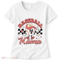Retro Baseball Mama Hat Checkered Women's T-Shirt thumb 0