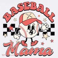 Retro Baseball Mama Hat Checkered Women's T-Shirt thumb 6