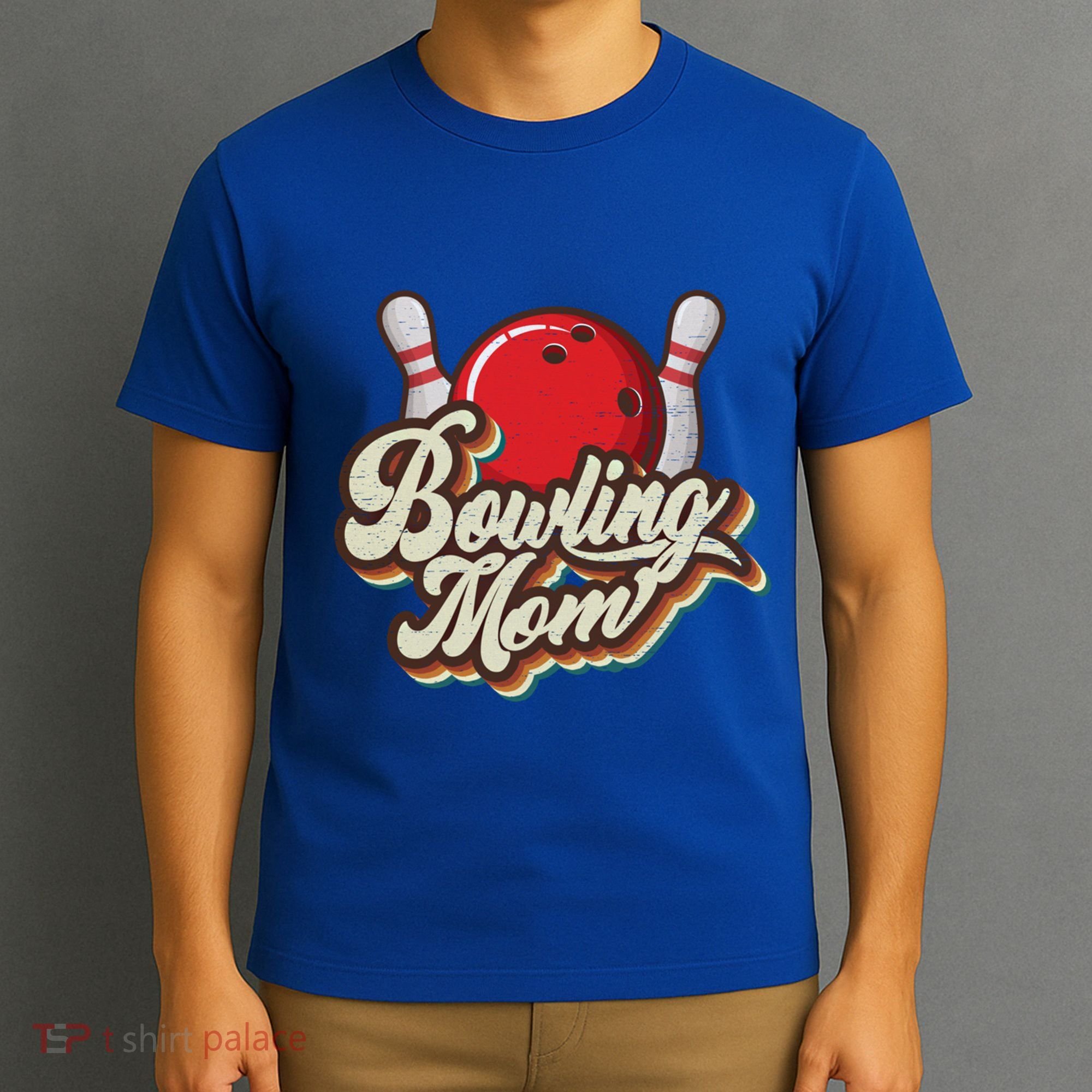 Retro Bowling Mom Sports Mama Mothers Day Great Gift T-Shirt