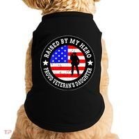 Raised By My Hero VeteranS Daughter Doggie Tank thumb 0