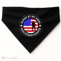 Raised By My Hero VeteranS Daughter USA-Made Doggie Bandana thumb 0