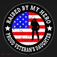 Raised By My Hero VeteranS Daughter Women's Hoodie thumb 2