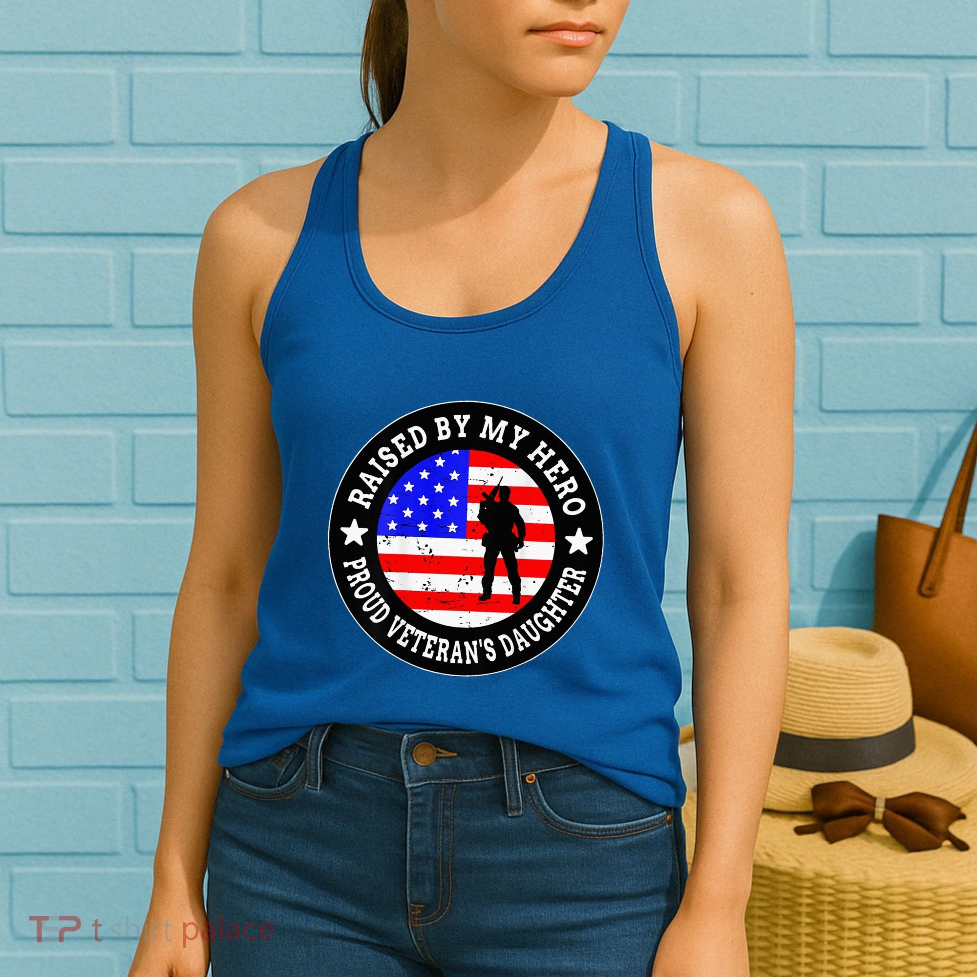 Raised By My Hero VeteranS Daughter Women's Tank Top