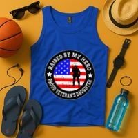 Raised By My Hero VeteranS Daughter Tank Top thumb 4