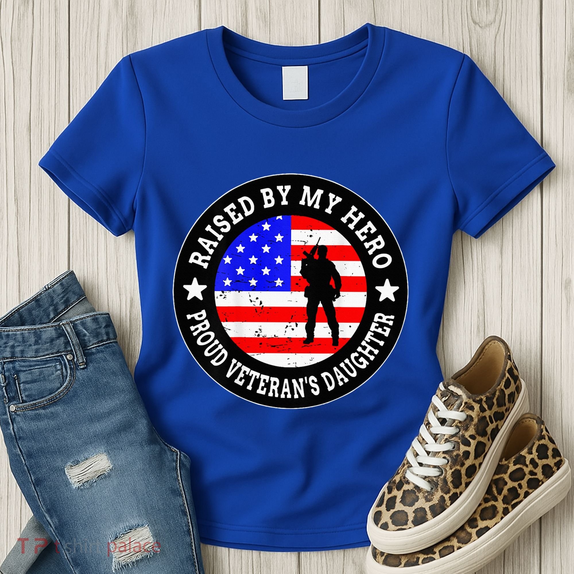 Raised By My Hero VeteranS Daughter Women's T-Shirt