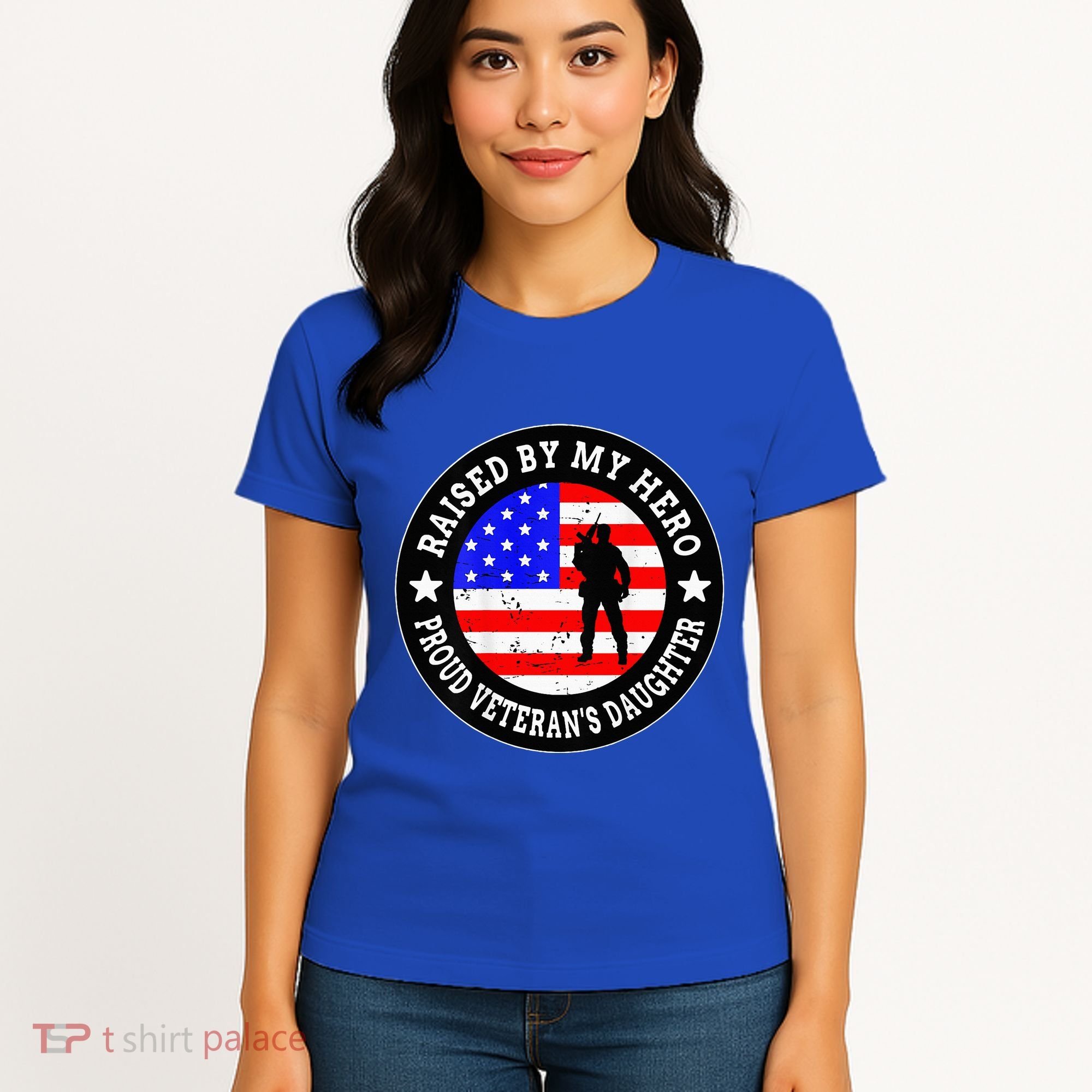 Raised By My Hero VeteranS Daughter Women's T-Shirt