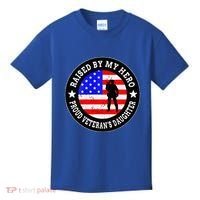 Raised By My Hero VeteranS Daughter Kids T-Shirt thumb 0