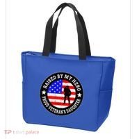 Raised By My Hero VeteranS Daughter Tote Bag thumb 3