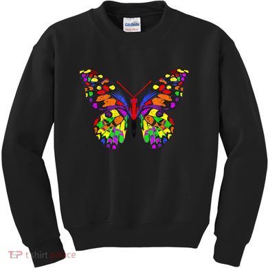 Rainbow Butterflies Monarch Butterfly Kids Sweatshirt