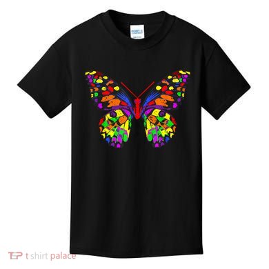 Rainbow Butterflies Monarch Butterfly Kids T-Shirt