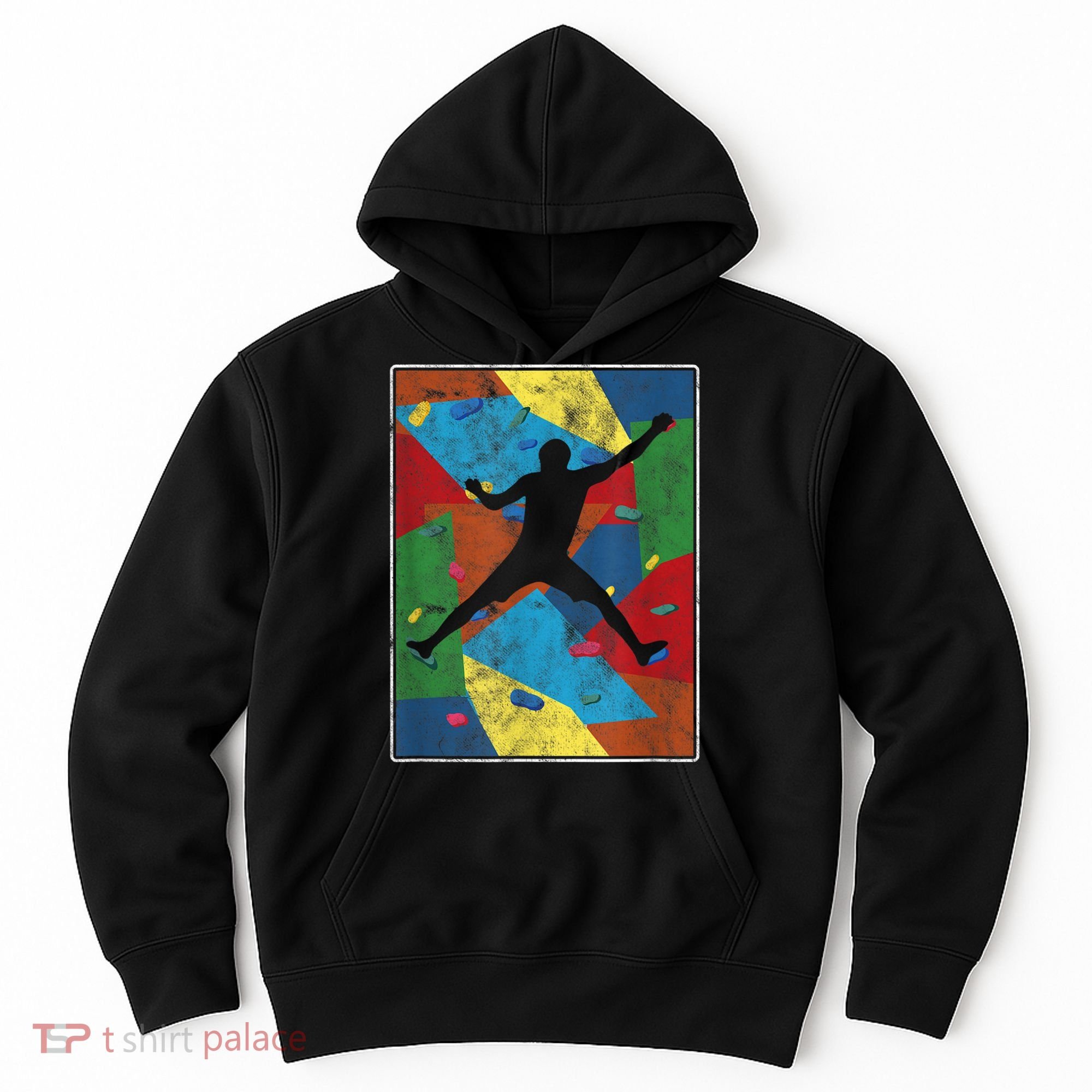 Retro Bouldering Mountaineer Mountain Climber Rock Climbing Hoodie