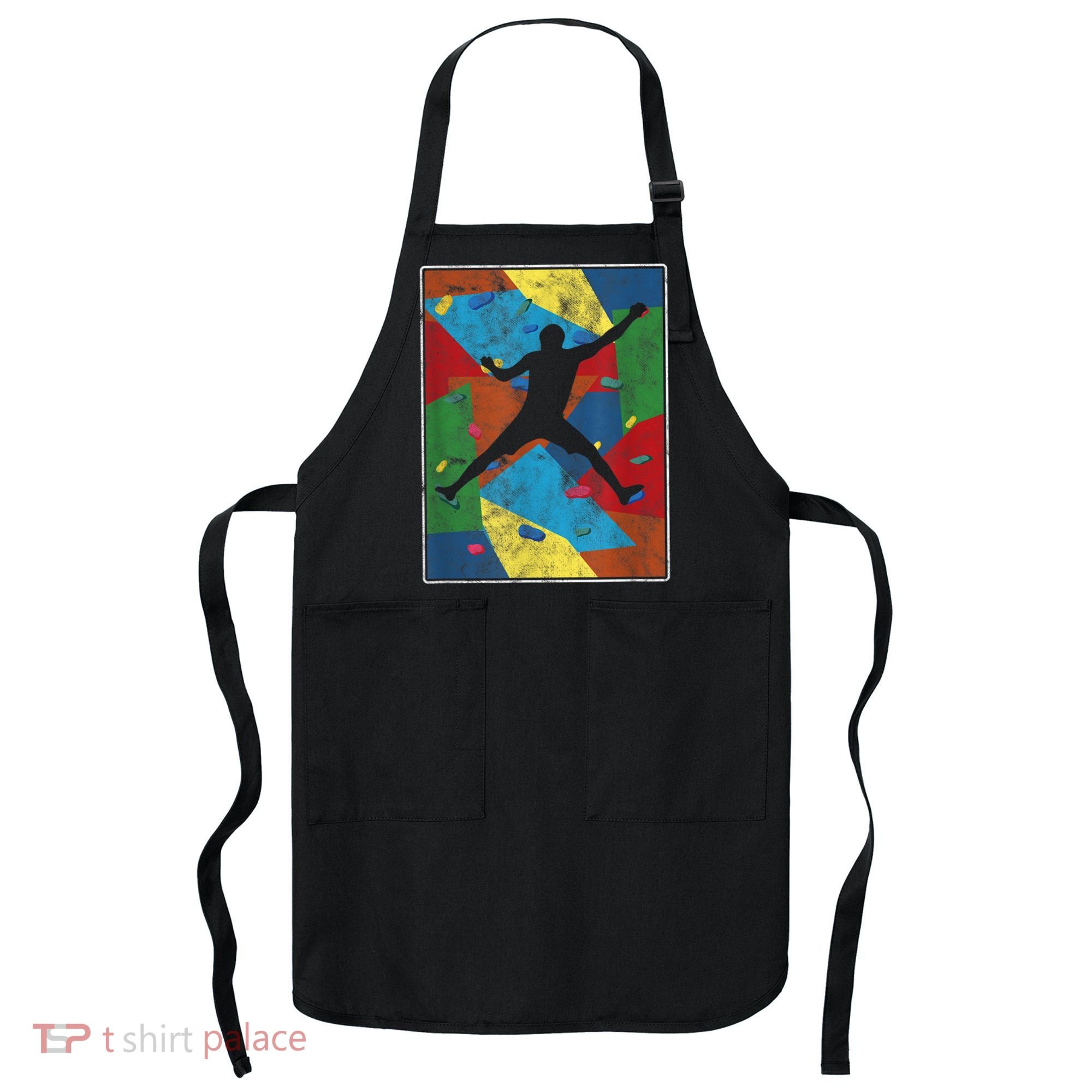 Retro Bouldering Mountaineer Mountain Climber Rock Climbing Apron