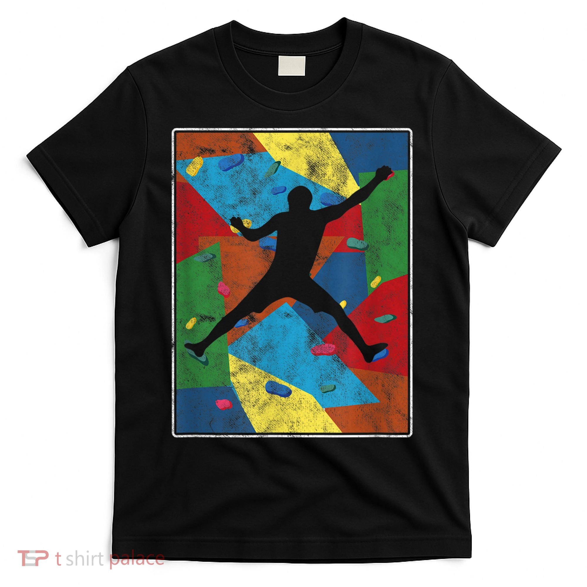 Retro Bouldering Mountaineer Mountain Climber Rock Climbing T-Shirt