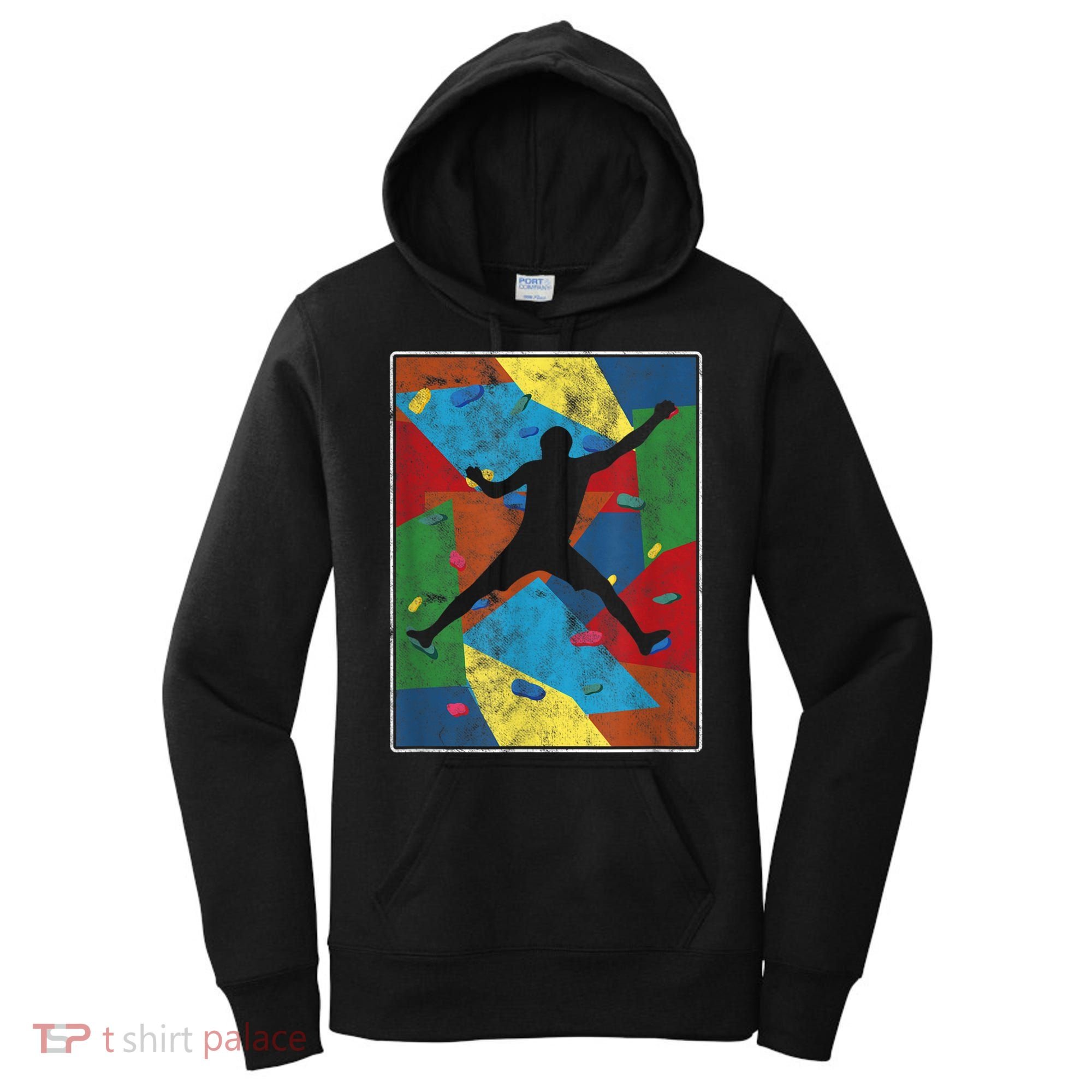 Retro Bouldering Mountaineer Mountain Climber Rock Climbing Women's Hoodie