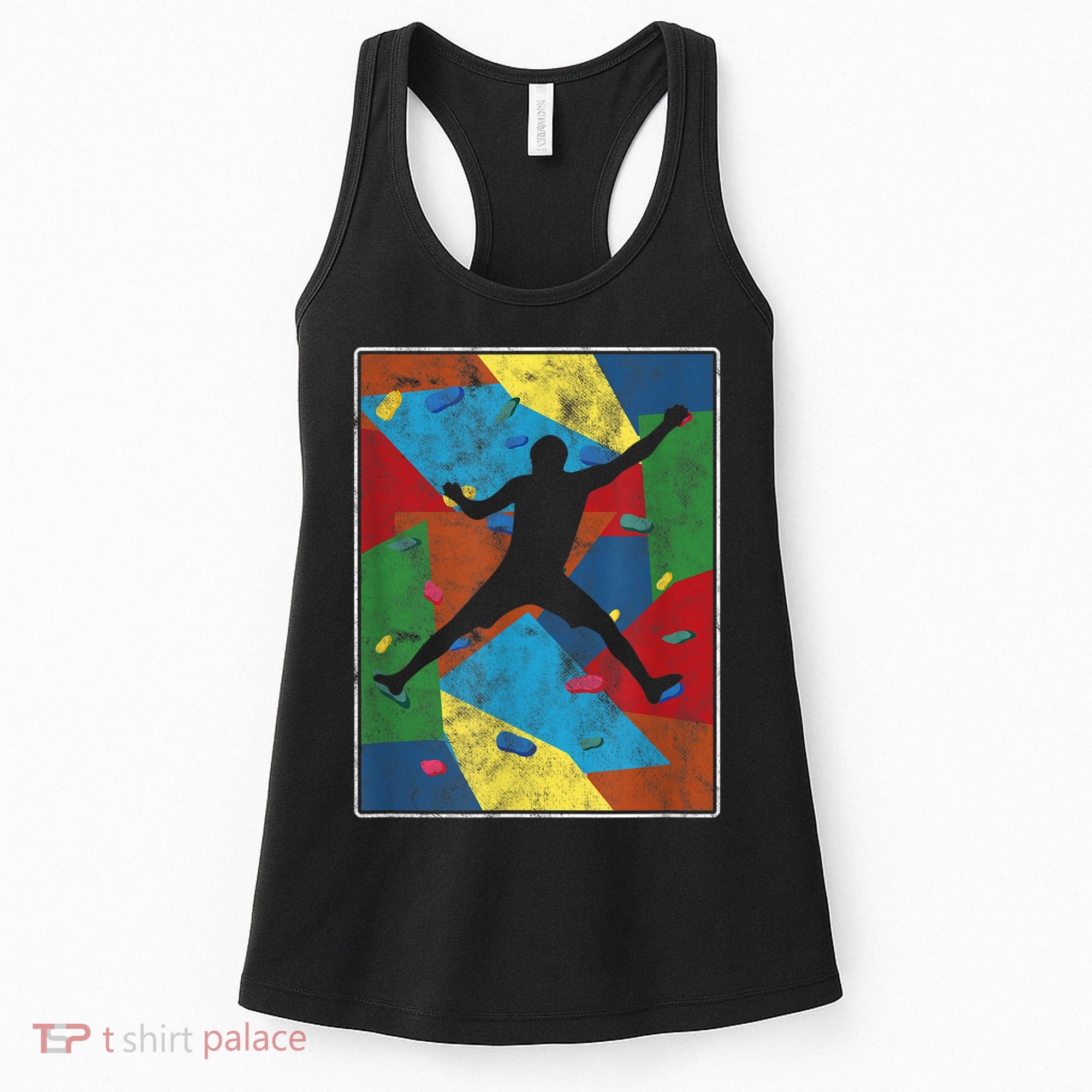 Retro Bouldering Mountaineer Mountain Climber Rock Climbing Women's Tank Top