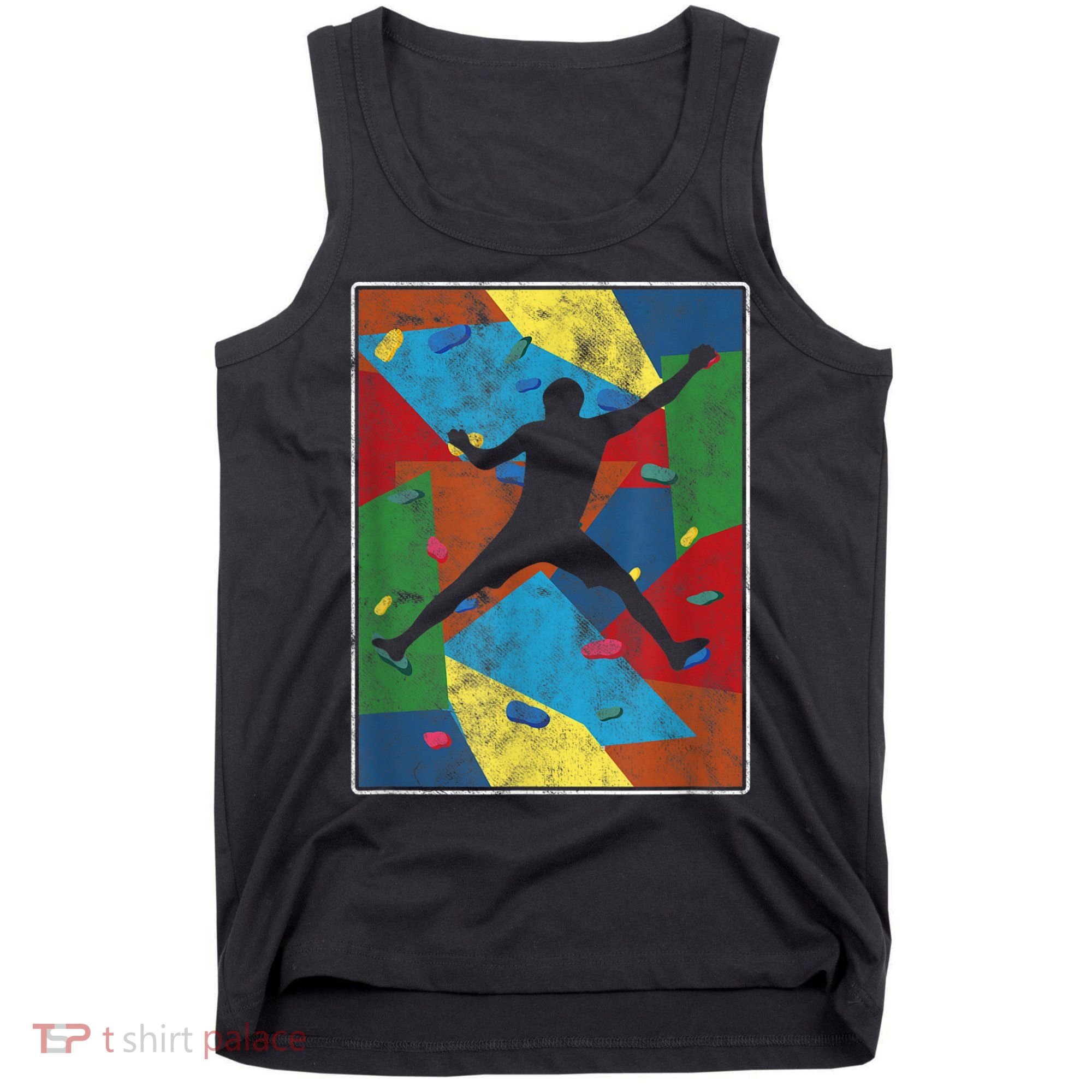 Retro Bouldering Mountaineer Mountain Climber Rock Climbing Tank Top