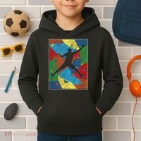 Retro Bouldering Mountaineer Mountain Climber Rock Climbing Kids Hoodie thumb 2