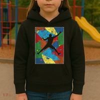Retro Bouldering Mountaineer Mountain Climber Rock Climbing Kids Hoodie thumb 3