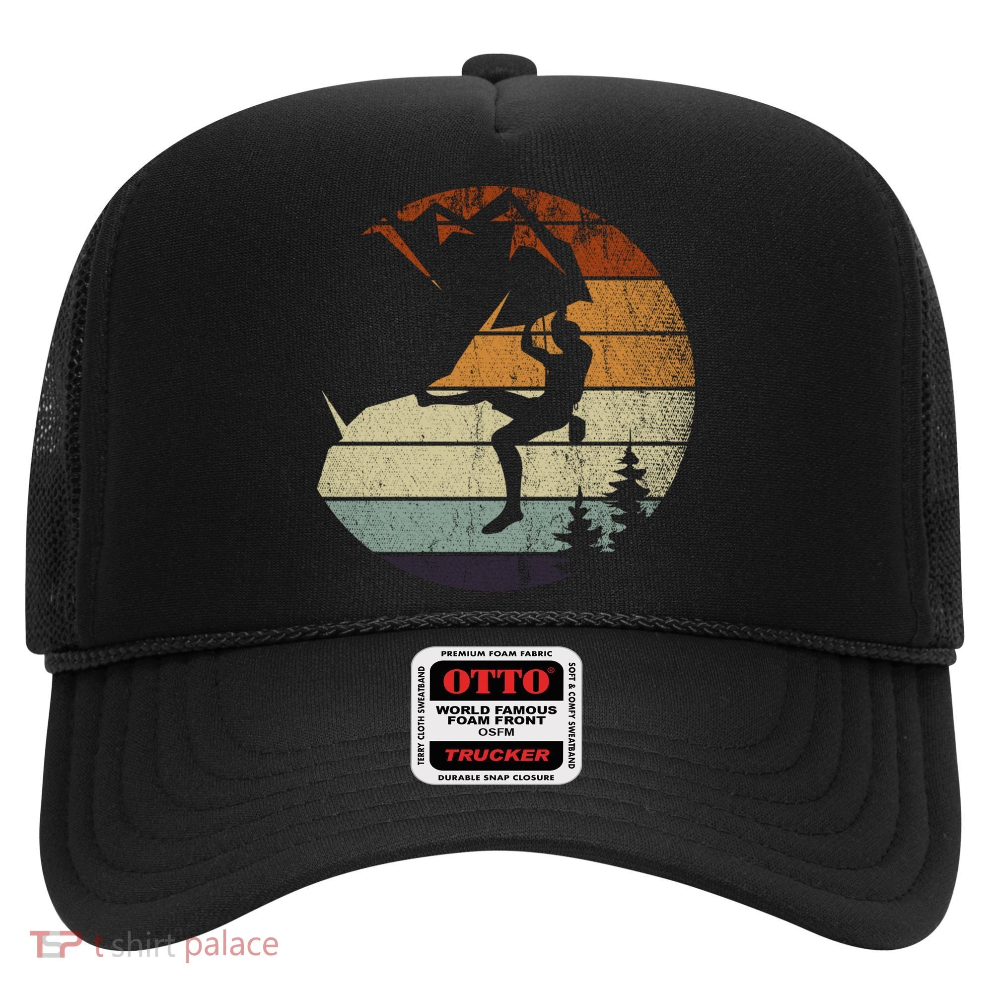 Retro Bouldering Mountain Climber Climb Sports Rock Climbing Gift Hat