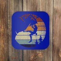 Retro Bouldering Mountain Climber Climb Sports Rock Climbing Gift Coaster thumb 0