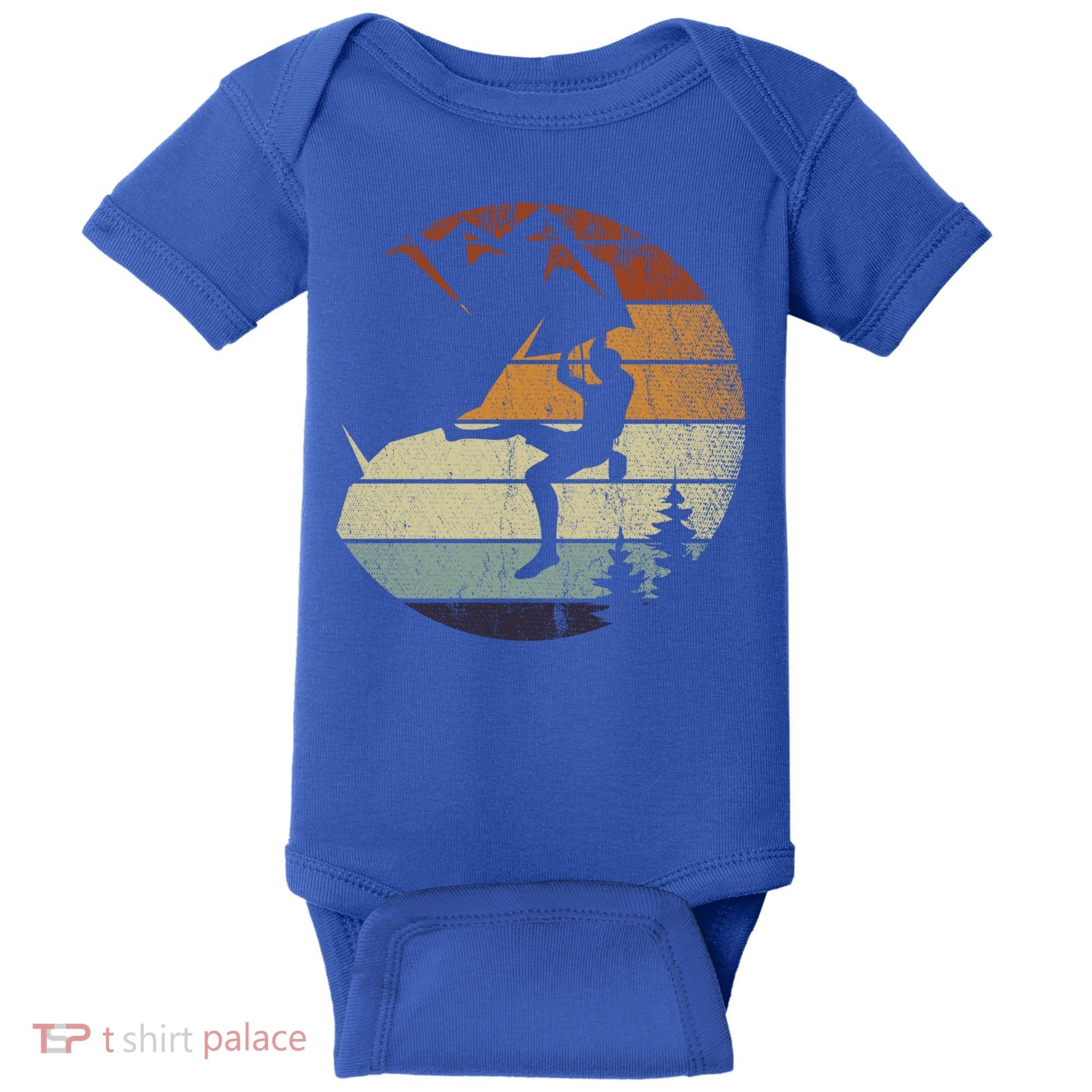 Retro Bouldering Mountain Climber Climb Sports Rock Climbing Gift Baby Bodysuit