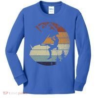 Retro Bouldering Mountain Climber Climb Sports Rock Climbing Gift Kids Long Sleeve Shirt thumb 0
