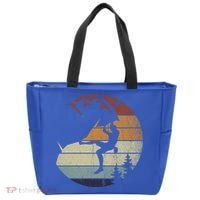 Retro Bouldering Mountain Climber Climb Sports Rock Climbing Gift Tote Bag thumb 0
