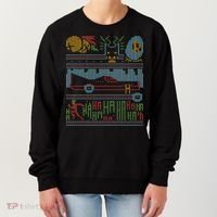 Retro Bat Mobile Gamer Nerdy Ugly Christmas Women's Sweatshirt thumb 0
