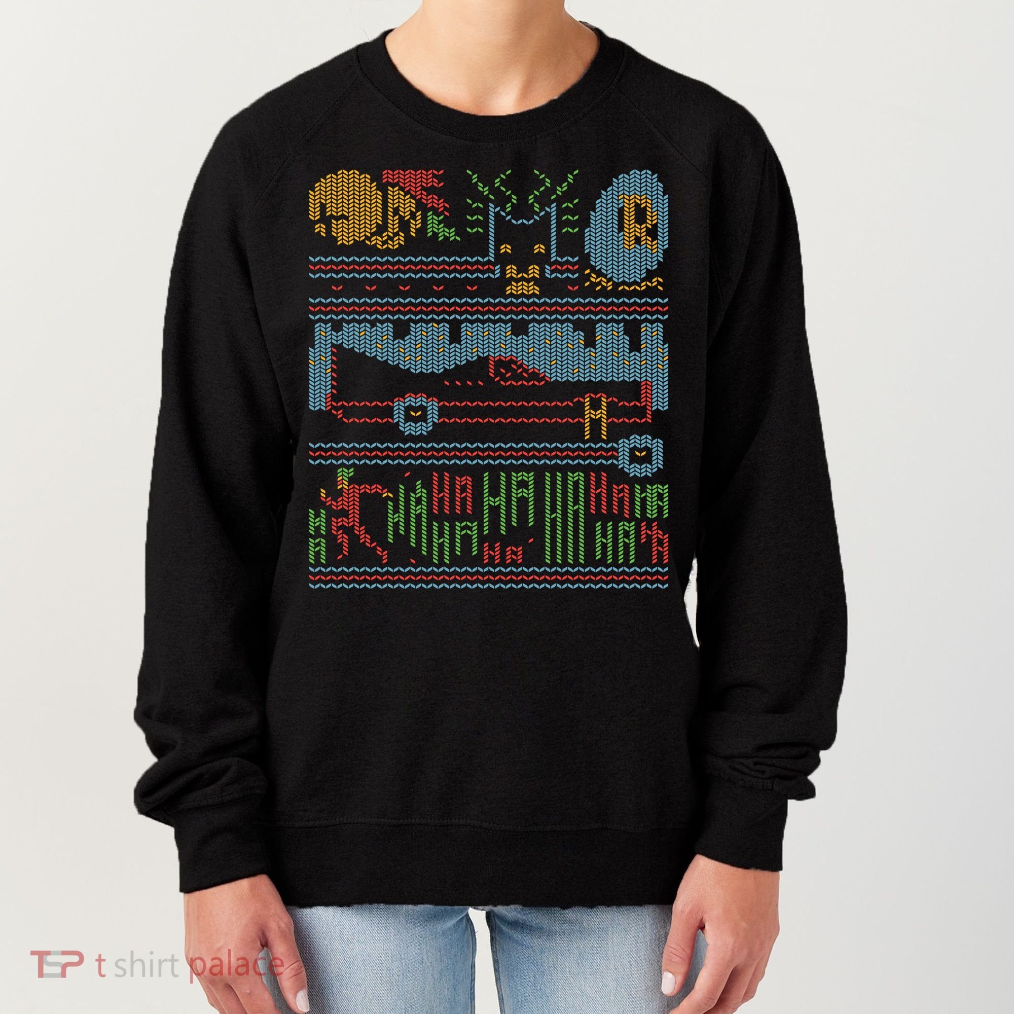 Retro Bat Mobile Gamer Nerdy Ugly Christmas Women's Sweatshirt