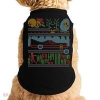 Retro Bat Mobile Gamer Nerdy Ugly Christmas Doggie Tank thumb 0