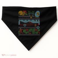 Retro Bat Mobile Gamer Nerdy Ugly Christmas USA-Made Doggie Bandana thumb 0