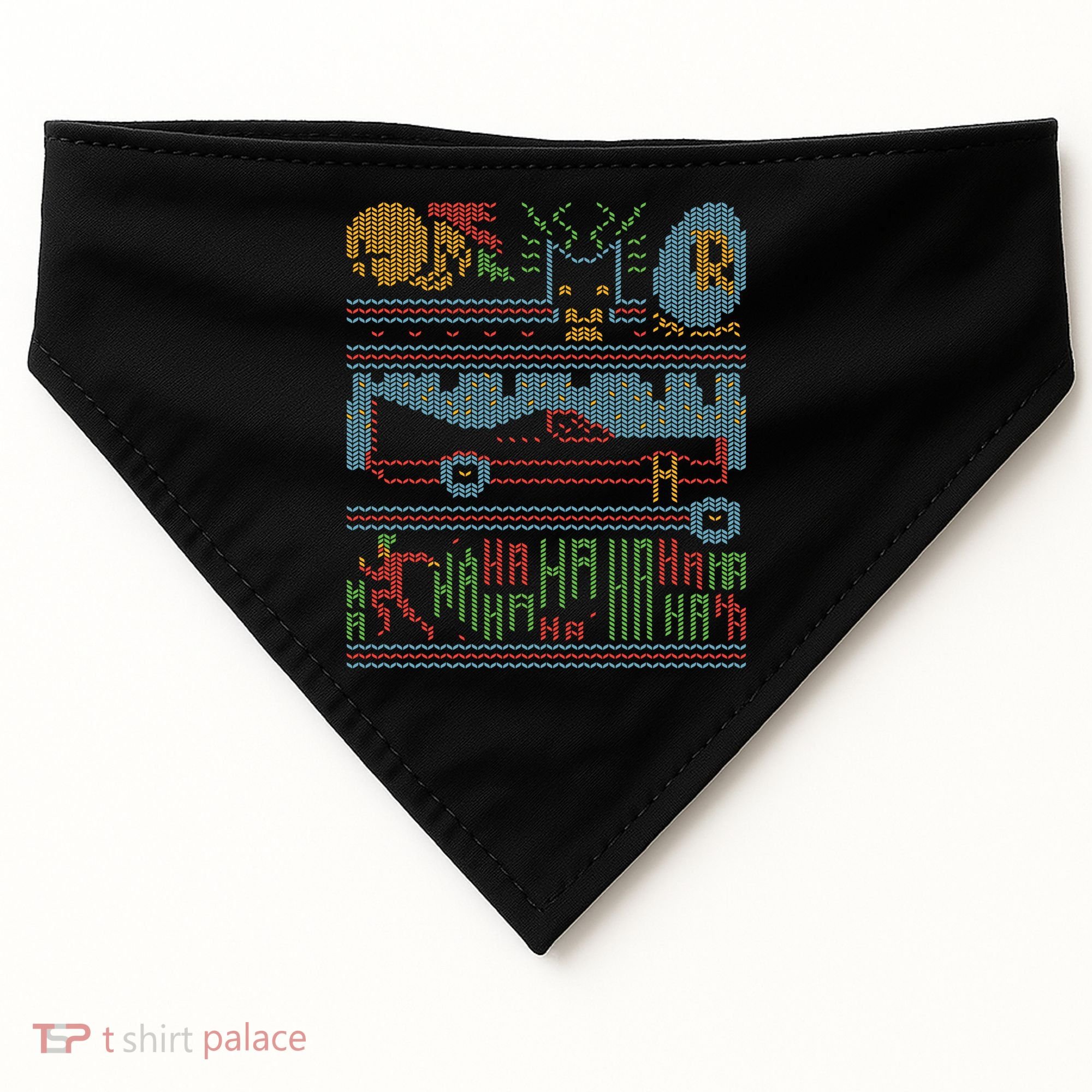 Retro Bat Mobile Gamer Nerdy Ugly Christmas USA-Made Doggie Bandana