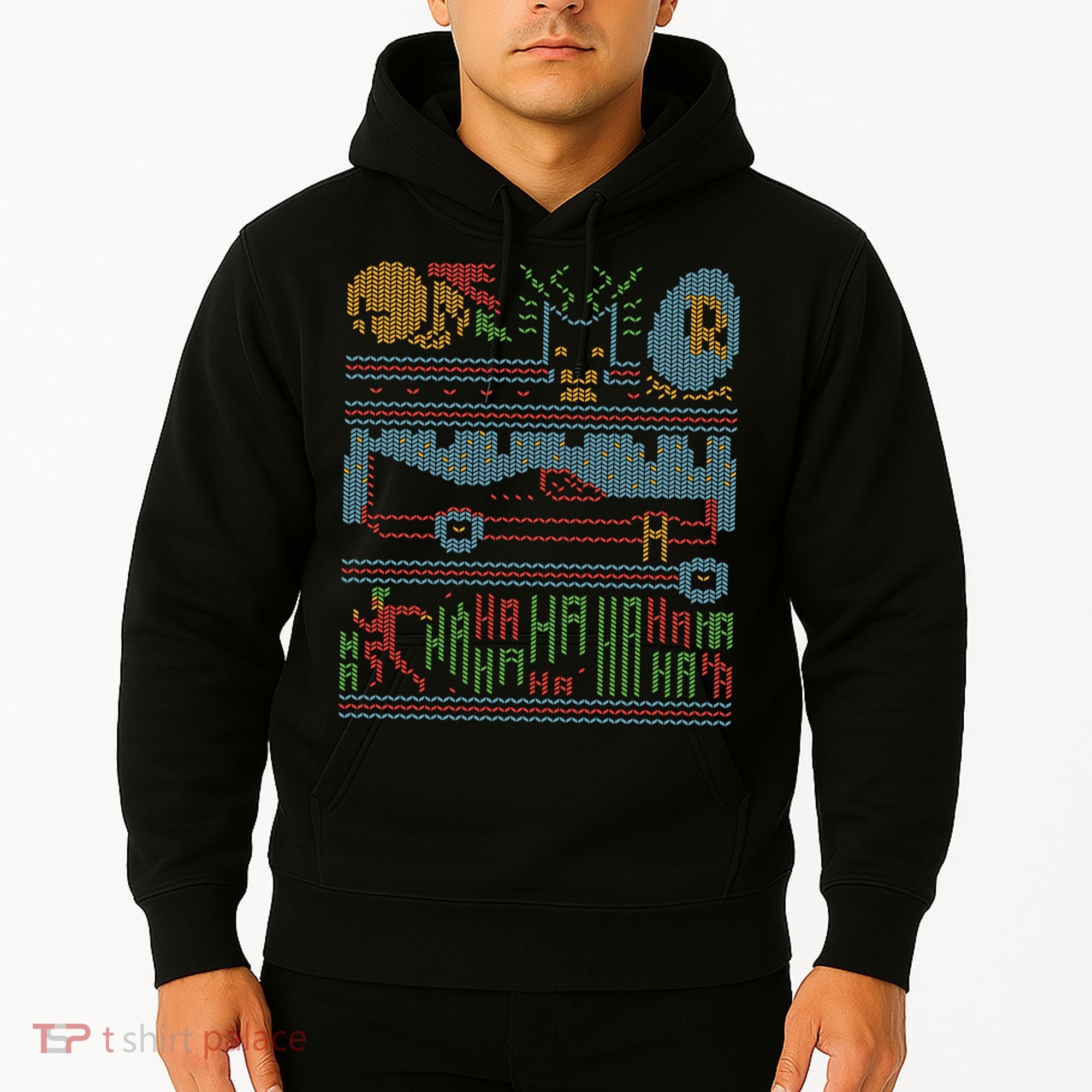 Retro Bat Mobile Gamer Nerdy Ugly Christmas Hoodie
