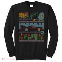 Retro Bat Mobile Gamer Nerdy Ugly Christmas Sweatshirt thumb 0