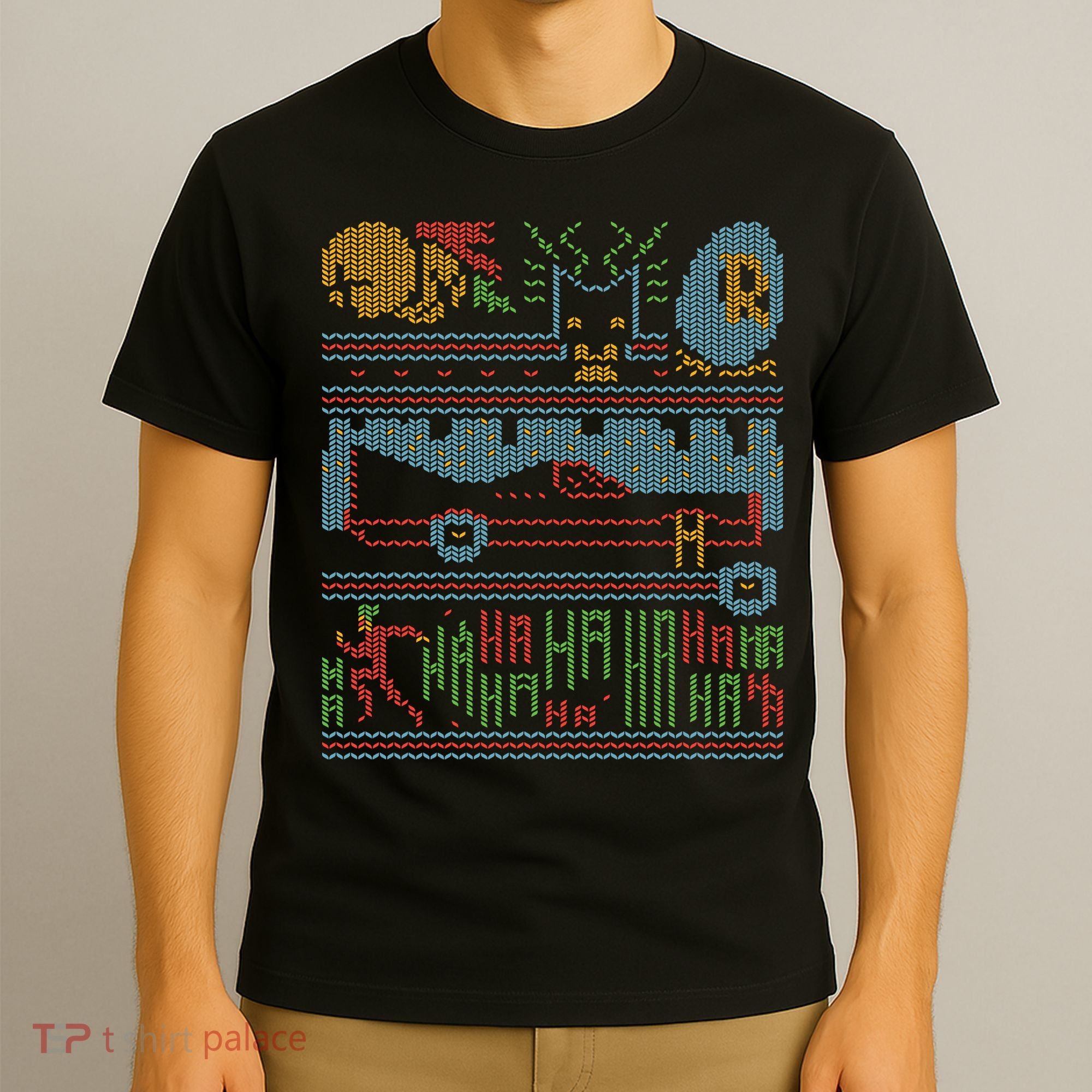 Retro Bat Mobile Gamer Nerdy Ugly Christmas T-Shirt